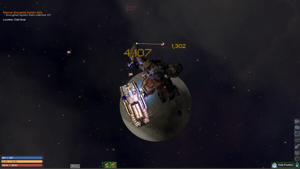 Vanguard Galaxy screenshot — salvaging wrecks