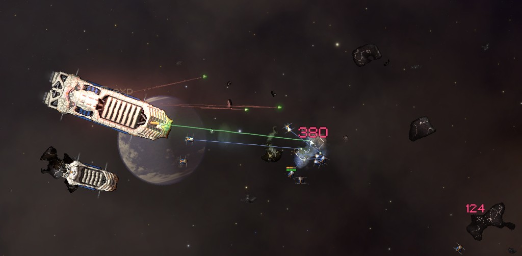 Vanguard Galaxy screenshot — mining with drones